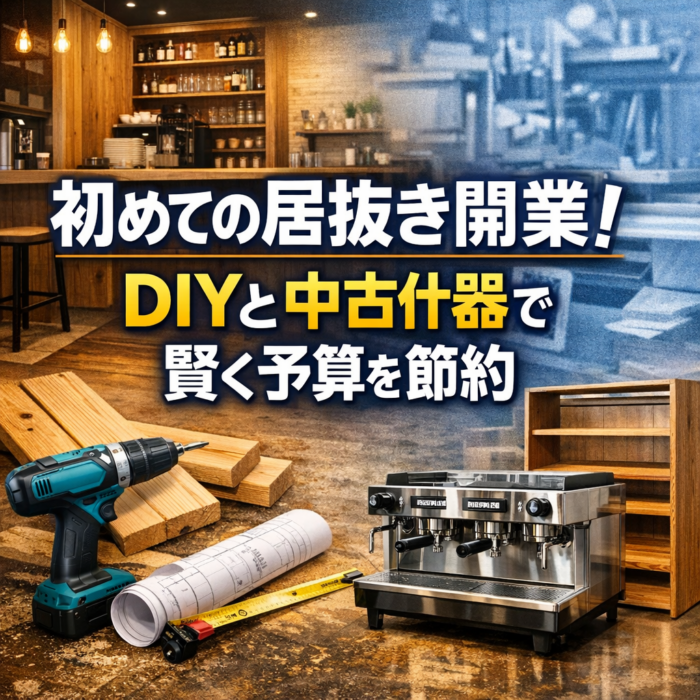 初めての居抜き開業！DIYと中古什器で賢く予算を節約
