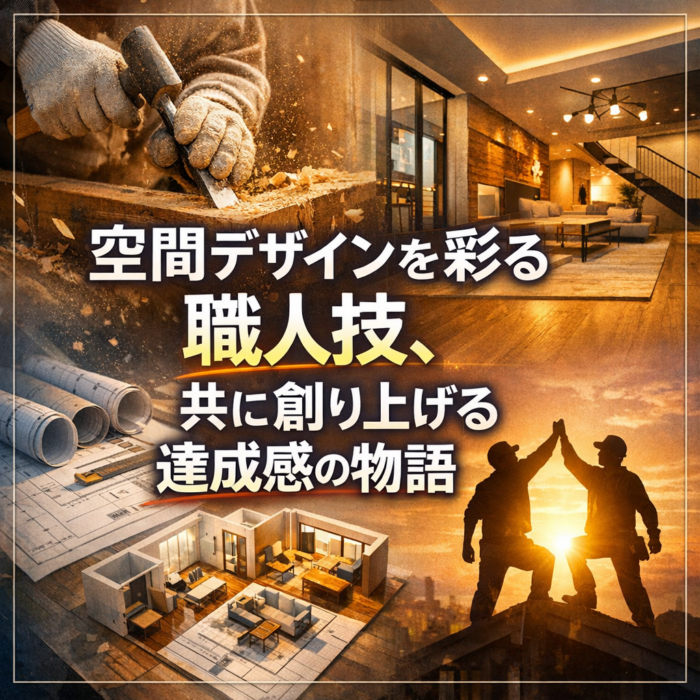 空間デザインを彩る職人技、共に創り上げる達成感の物語